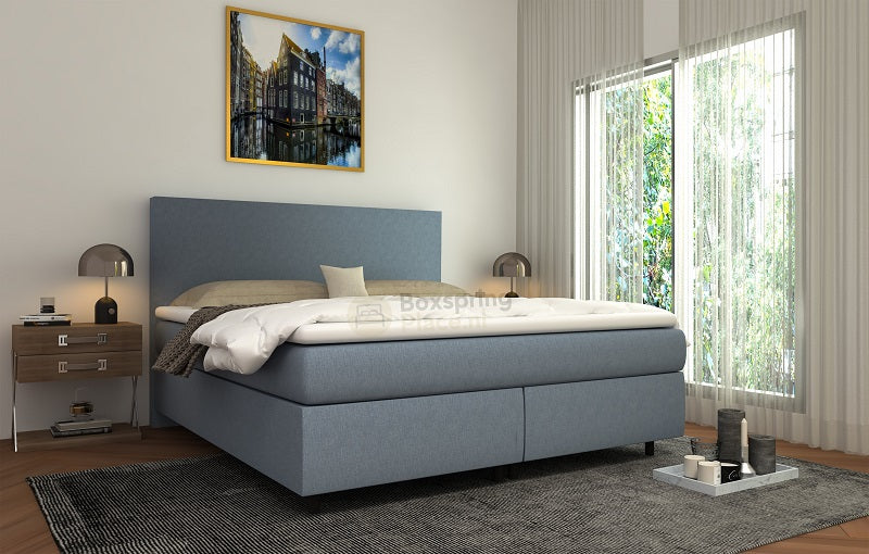 Boxspring Relax extra hoge instap 180x200 lichtblauw